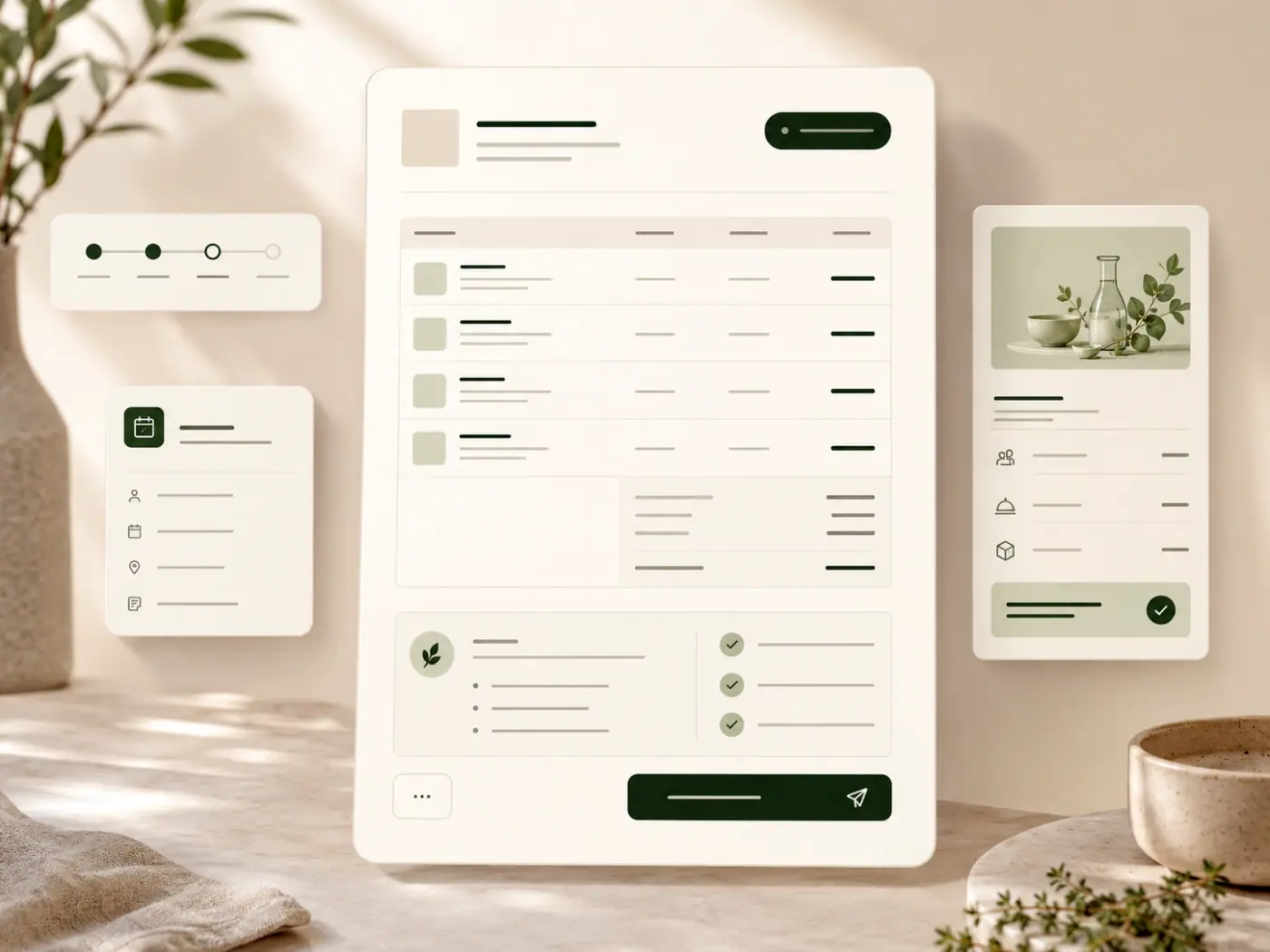 Digitalt cateringtilbud der gennemgås, justeres og accepteres